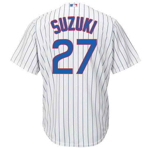 Chicago Cubs Men's Majestic Home Pinstripe Replica Jersey