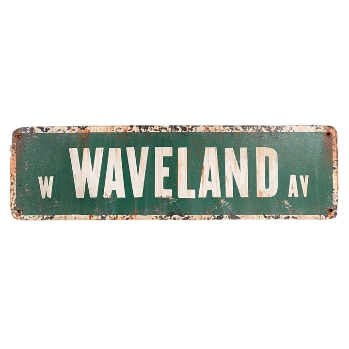 Wrigley Field Waveland Street Sign 24