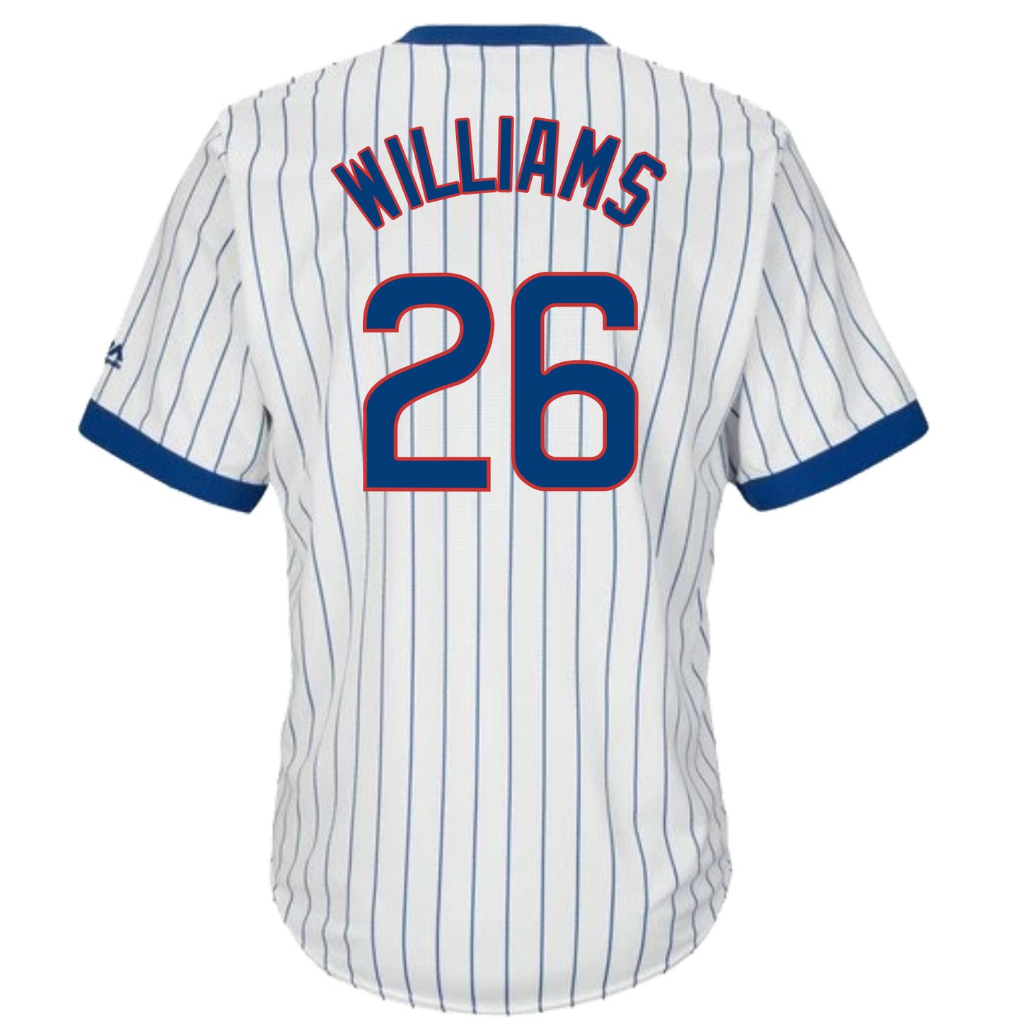 Billy Williams Chicago Cubs Cooperstown White Pinstripe V-Neck Home Men's Jersey