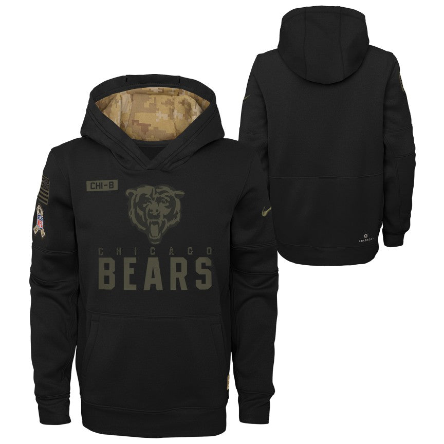 Chicago Bears 2020 Salute to Service Hooded Sweatshirt - Youth