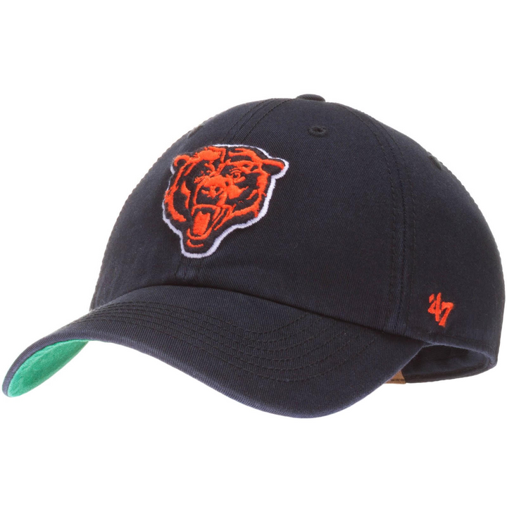 Chicago Bears Navy Bear Face Franchise Fitted World Champions