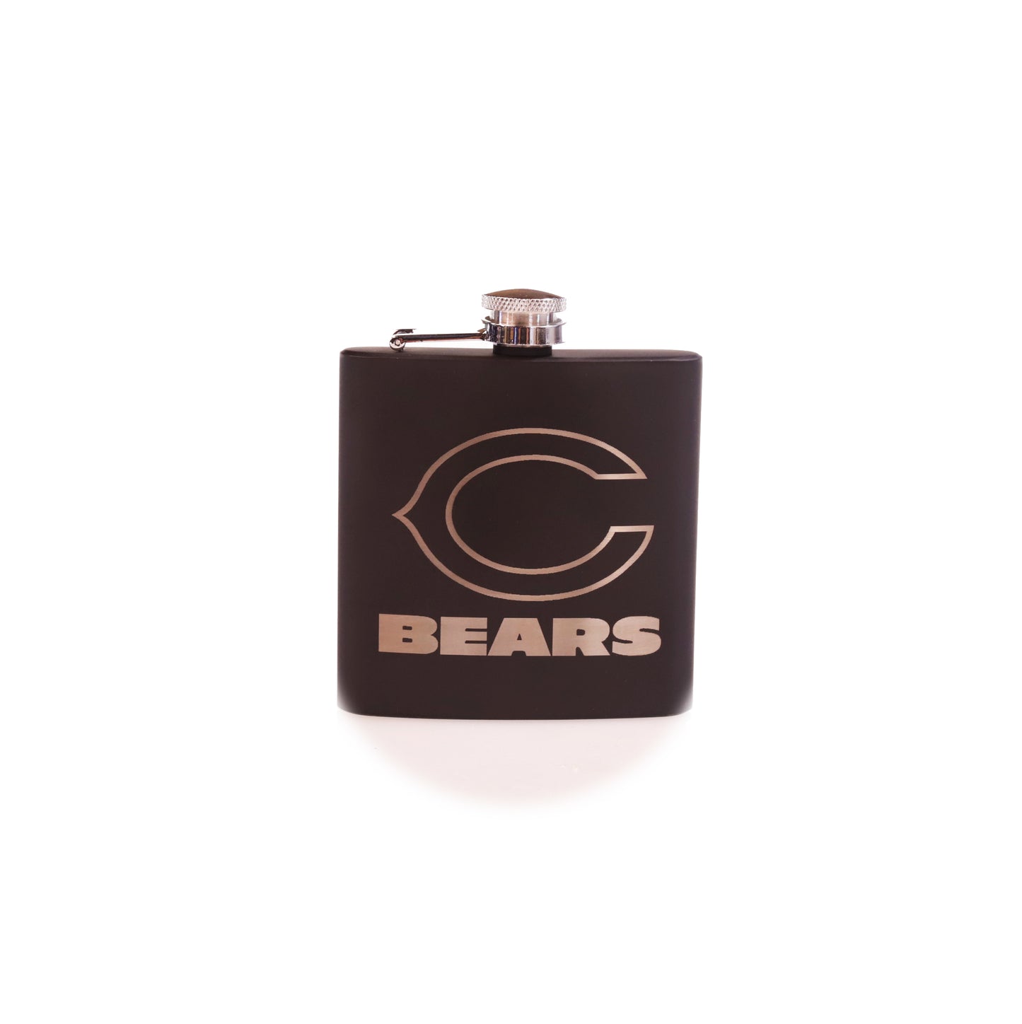 Chicago Bears Black 6 oz Steel Flask