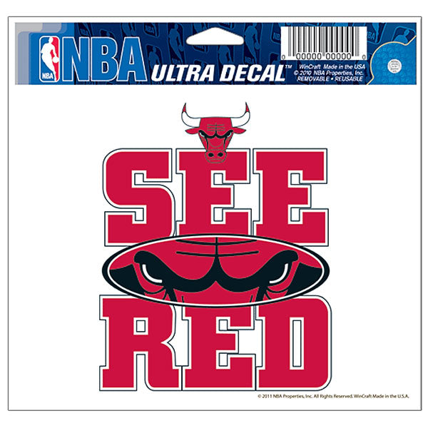 Chicago Bulls 5"x6" "See Red" Ultra Decal by Wincraft