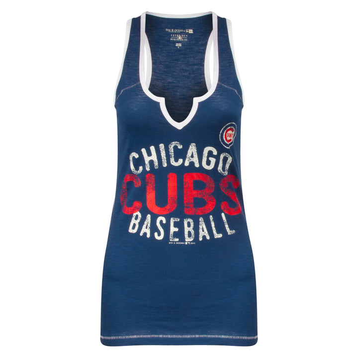 Chicago Cubs Women's Royal Logo Tank-Top - Clark Street Sports