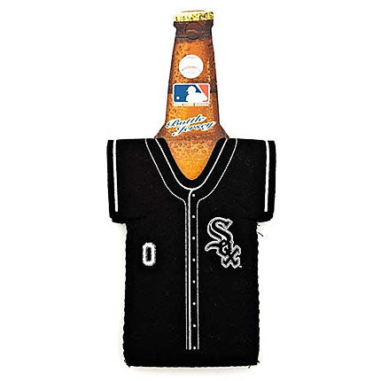 Chicago White Sox Black Jersey Bottle Koozie by Kolder