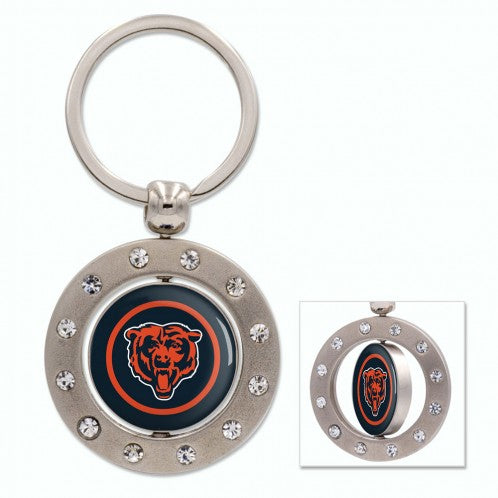 Chicago Bears Spinner Bling Keychain