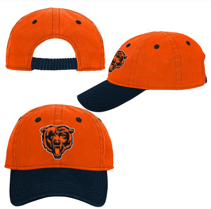 Chicago Bears Orange Infant Bear Head Adjustable Hat