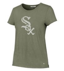 Chicago White Sox Olive Fader Letter Crew Women's Tee