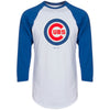 Chicago Cubs Youth 3/4 Sleeve Raglan Baseball T-Shirt - Clark