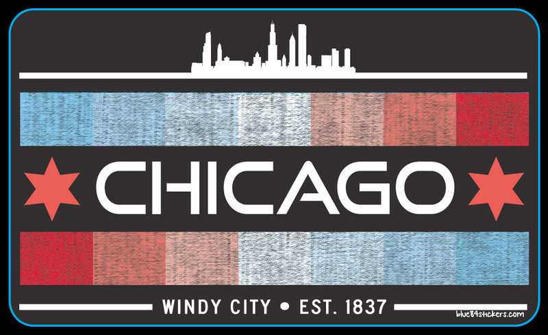 Chicago Colorful Star Sticker