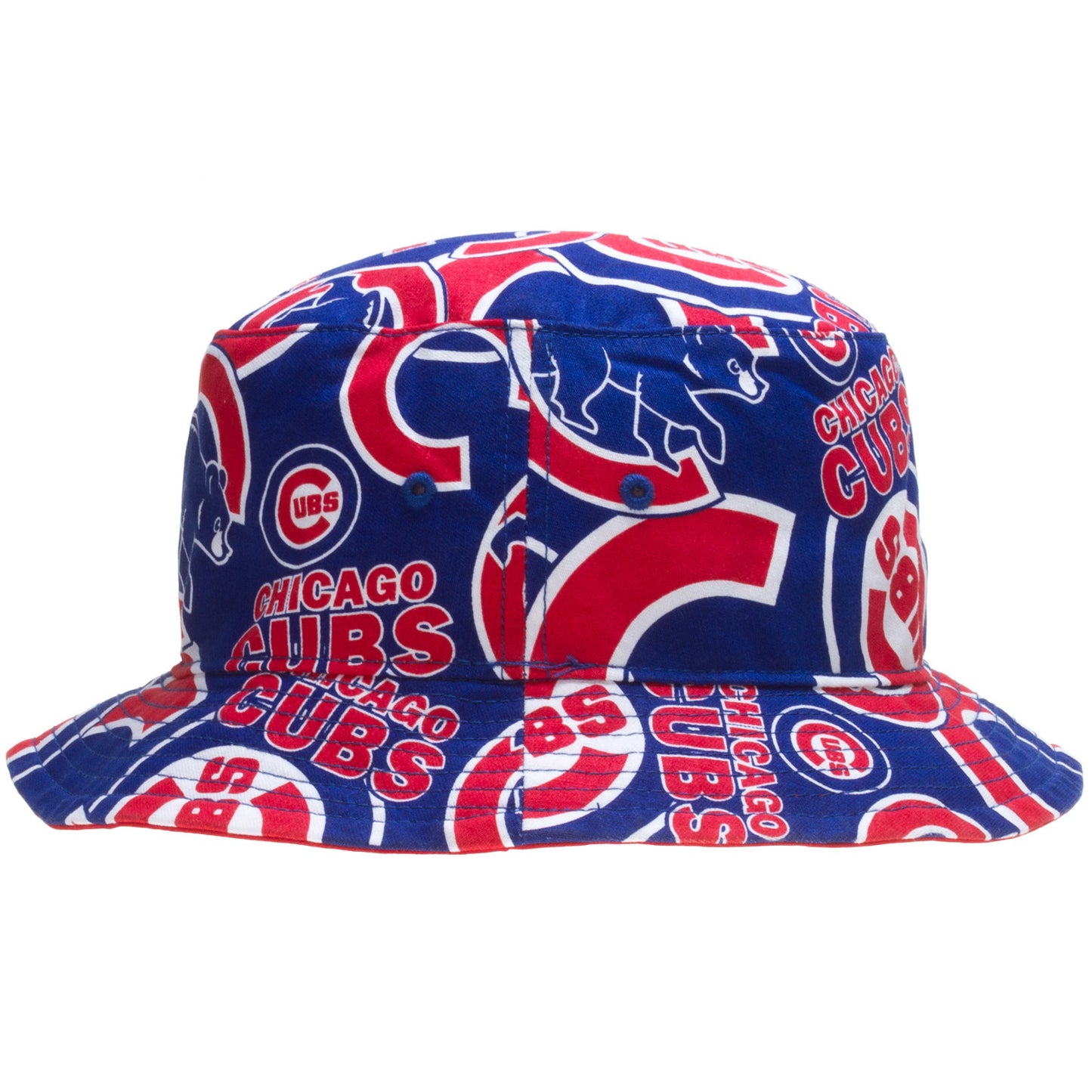 Chicago Cubs Royal Bravado All Over Logos Bucket Hat