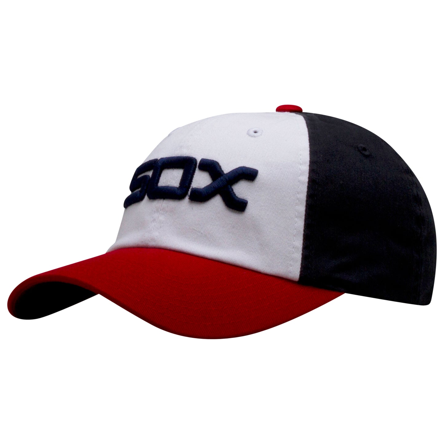 Chicago White Sox Red, White, and Navy Horizontal "Sox" Logo Adjustable Hat