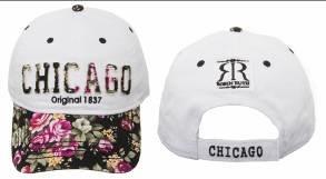 Chicago White Pink Flower Hat