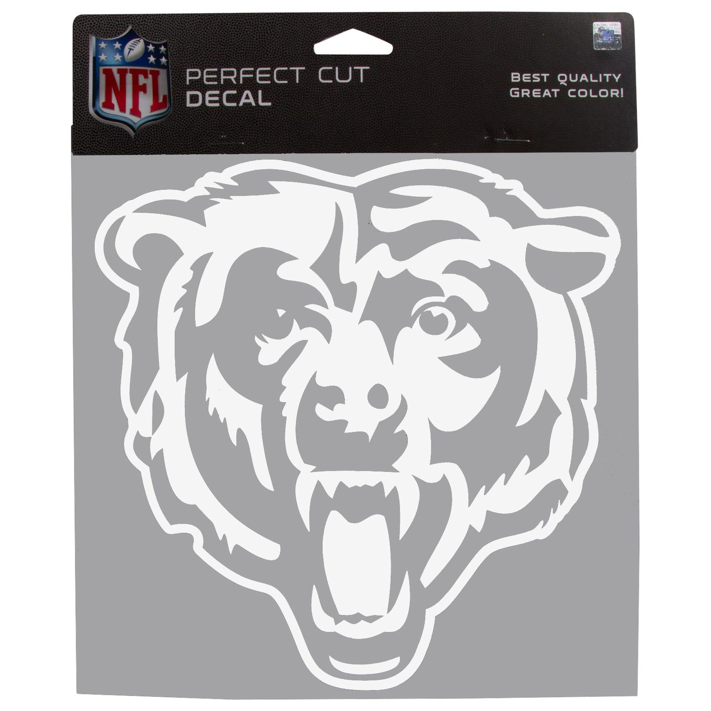 Chicago Bears White 8"x8" Bear Face Logo Die-Cut Decal