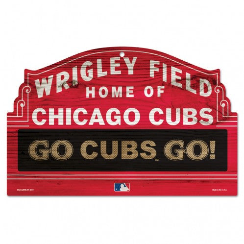 Wrigley Field Home of Chicago Cubs 11"x17" Marquee Wood Sign