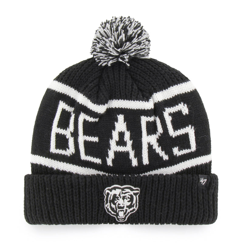 Chicago Bears Black Calgary Cuff Knit Pom