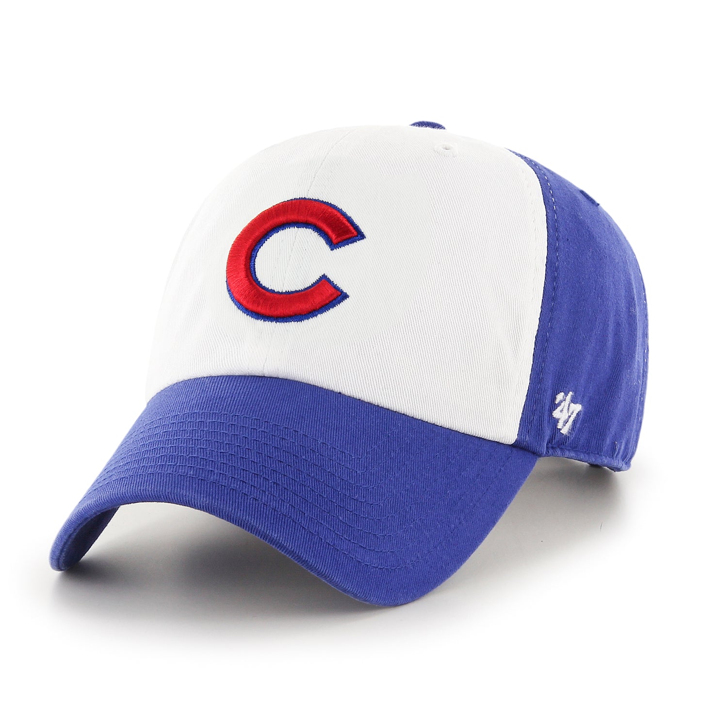 Chicago Cubs White/Royal C Logo 47' Adjustable Hat