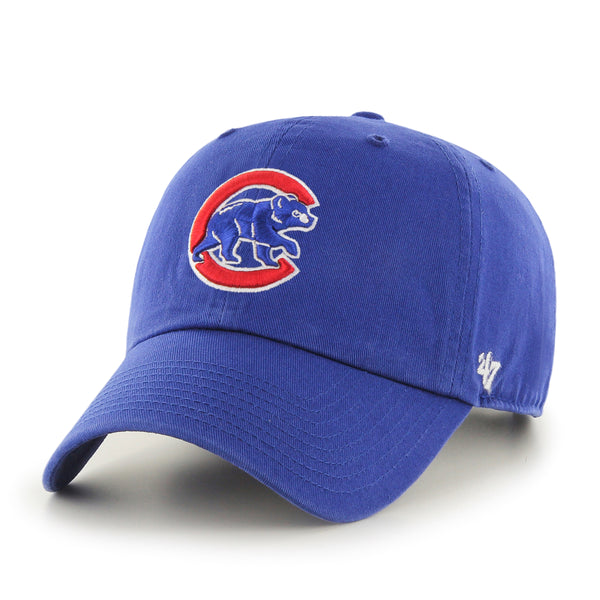 Chicago Cubs Black on Black Crawl Bear Logo Adjustable Hat