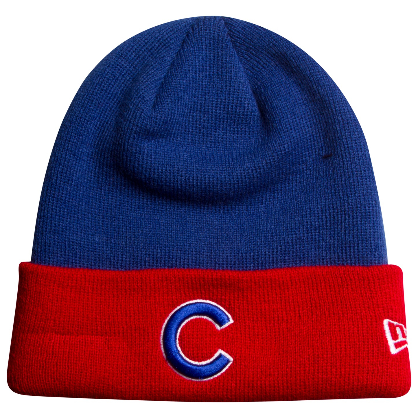 Chicago Cubs Royal and Red Blue "C" Logo Knit Hat Clark Street Sports