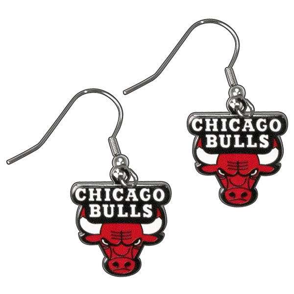 Chicago Bulls Logo Dangle Earrings