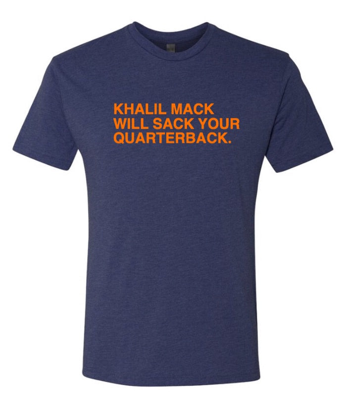 Chicago Bears Navy Khalil Mack Will Sack your Quarterback