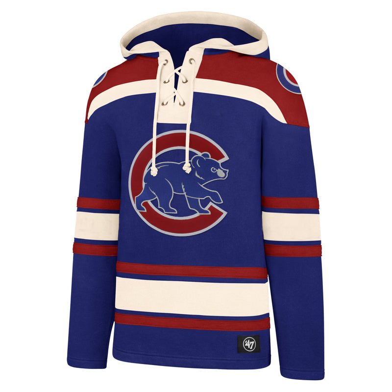 Chicago Cubs Royal Walking Bear Superior Lacer Hoodie
