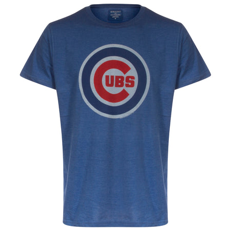 Blue CHICAGO CUBS Throwback Logo T Shirt Large Wright & Ditson