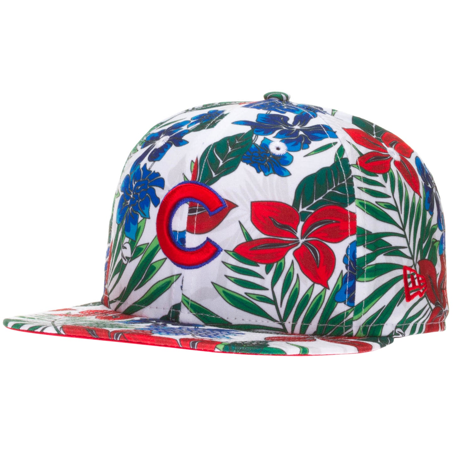 Chicago Cubs White Floral Print "C" Logo Snapback Hat