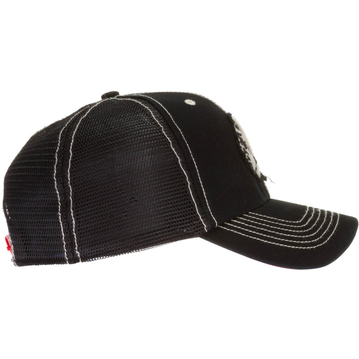Chicago Blackhawks Black Mesh Back Primary Logo Adjustable Hat