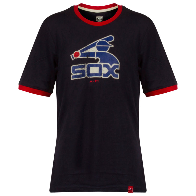 Chicago White Sox Youth Navy and Red Batterman Logo Ringer Tee
