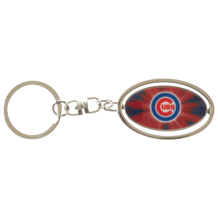 Chicago Cubs Oval Spinner Keychain