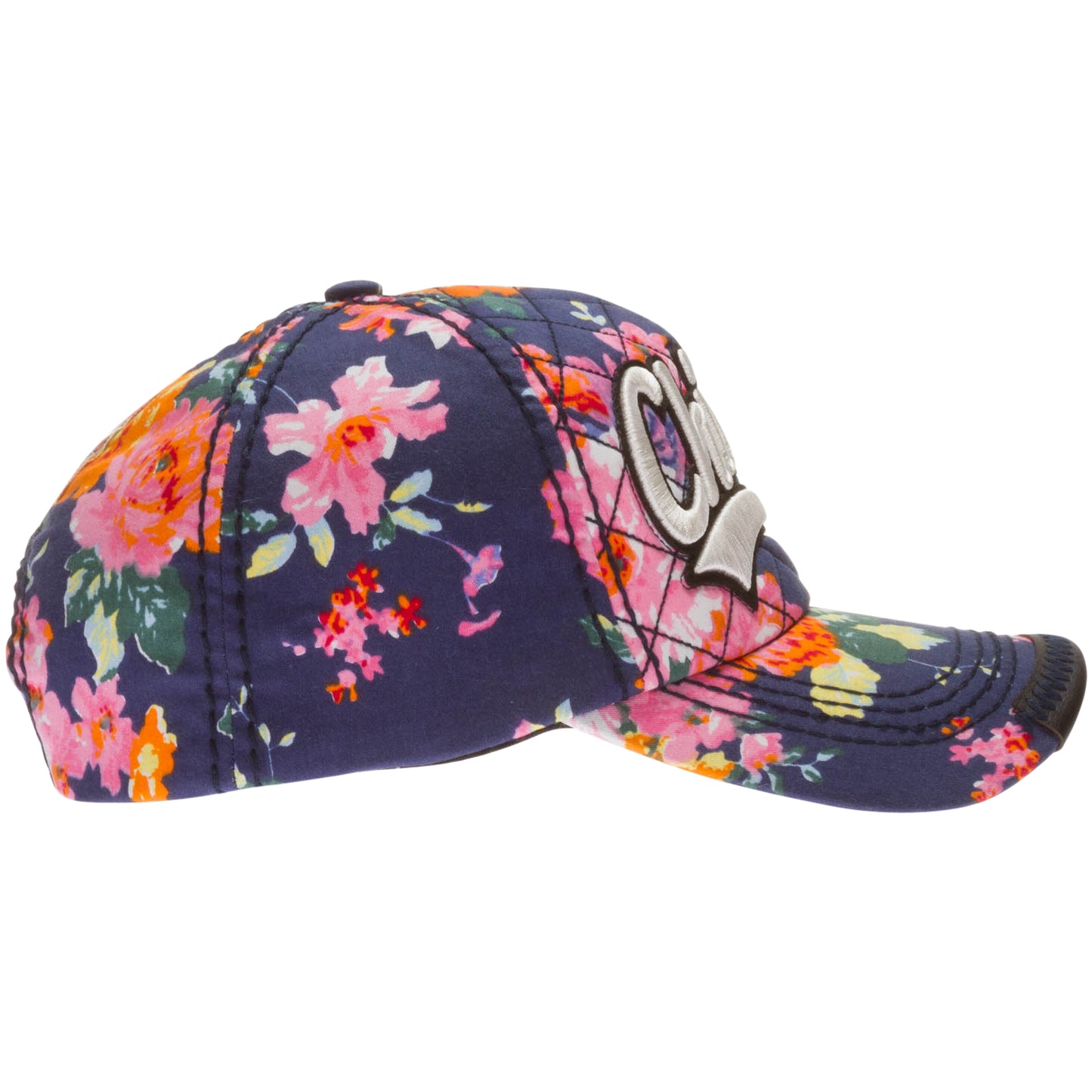 Chicago Navy Floral Adjustable Hat