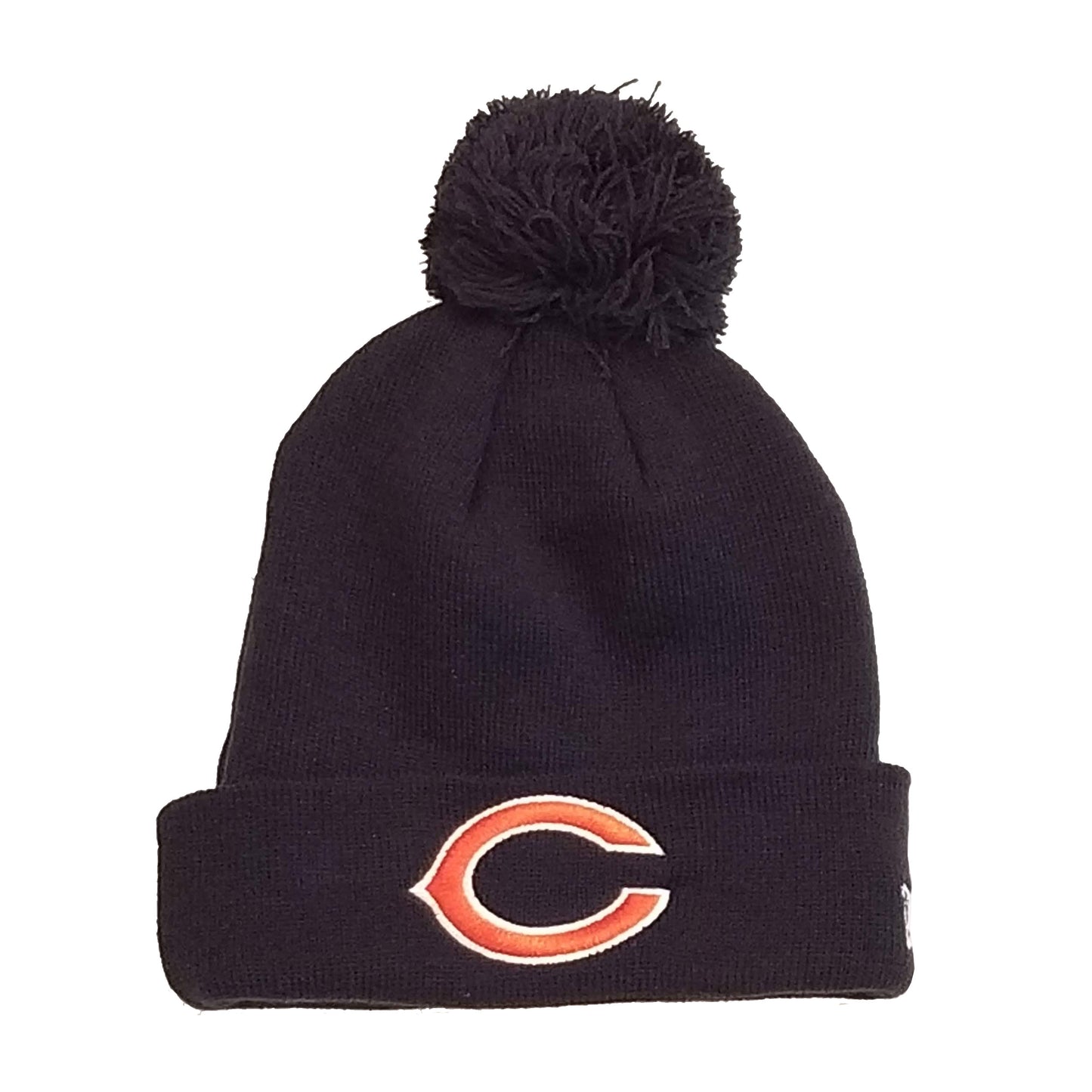 Chicago Bears Navy "C" Pom Knit Hat