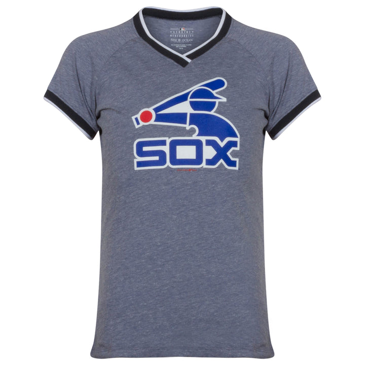 Chicago White Sox Youth Heather Navy Batterman Logo V-Neck - Clark Street  Sports
