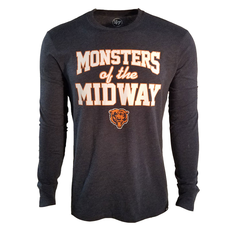 Chicago Bears Men's Navy Monsters of the Midway Club  Long Sleeve Tee