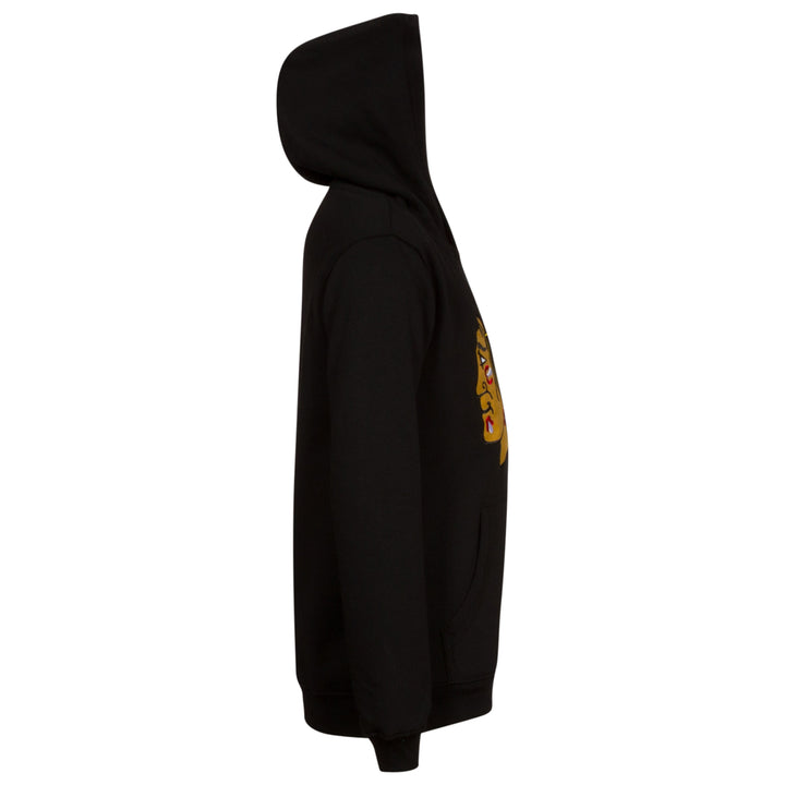 CCM Chicago Blackhawks Jersey Fleece Lace Up Hood L / Black