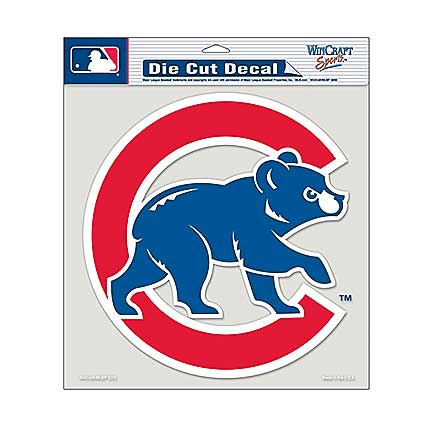 Chicago Cubs 8"x8" Crawl Bear Logo Die Cut Decal
