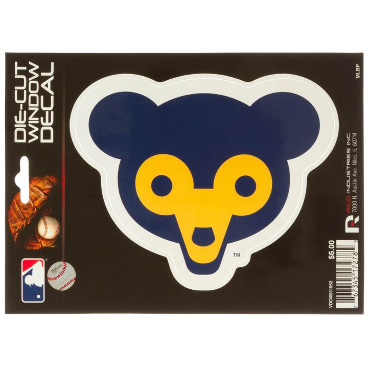 Chicago Cubs 1969 Gold and Royal Bear Logo Die-Cut Window Decal