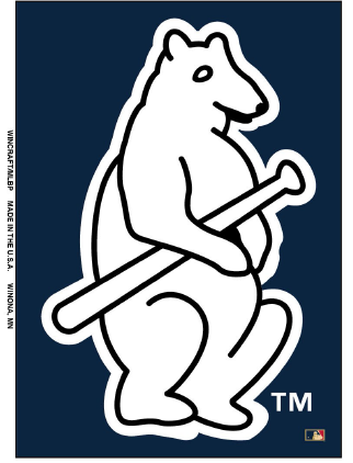 The Cubs' bear with a bat logo returns for Field of Dreams game