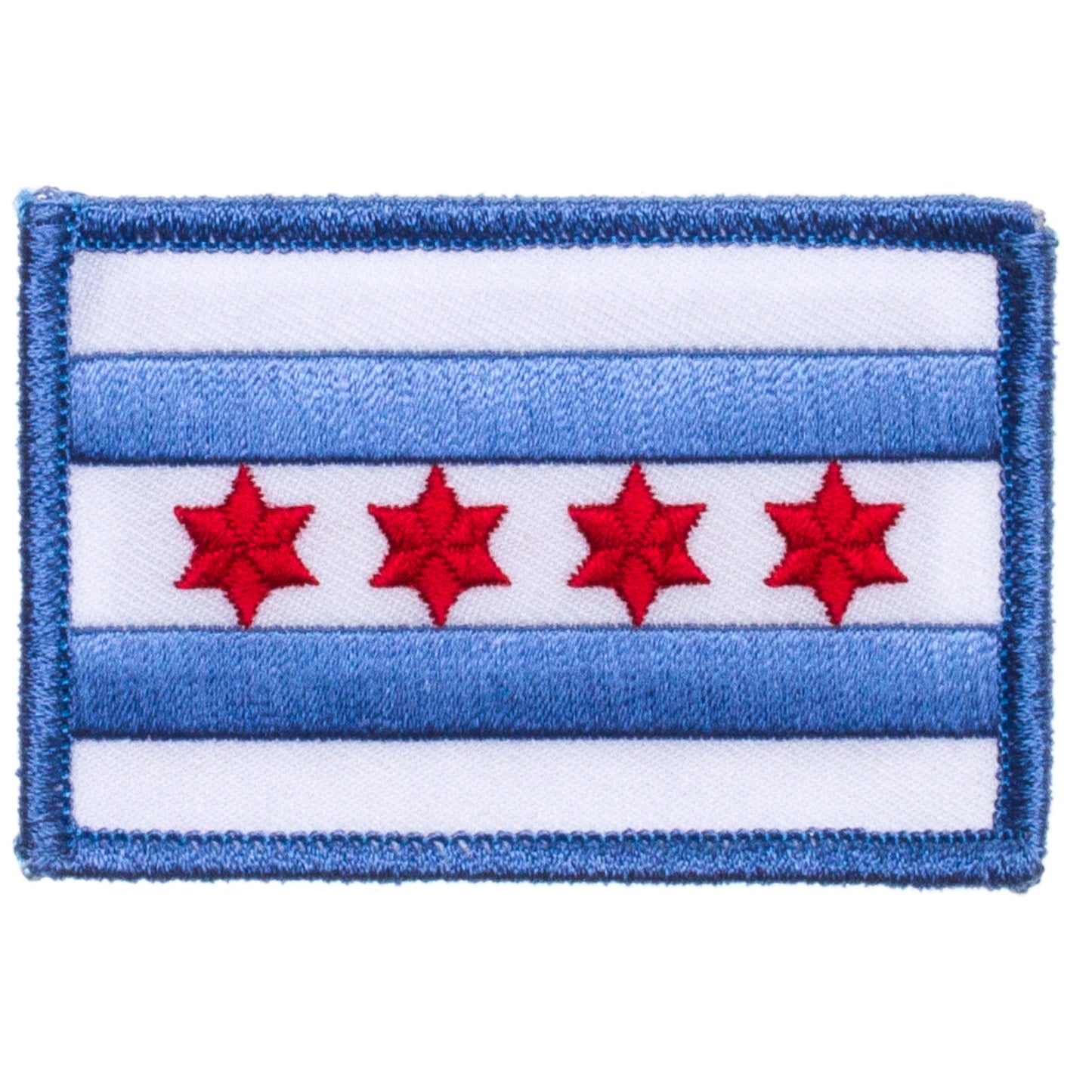Chicago Flag Blue Border Mini Patch