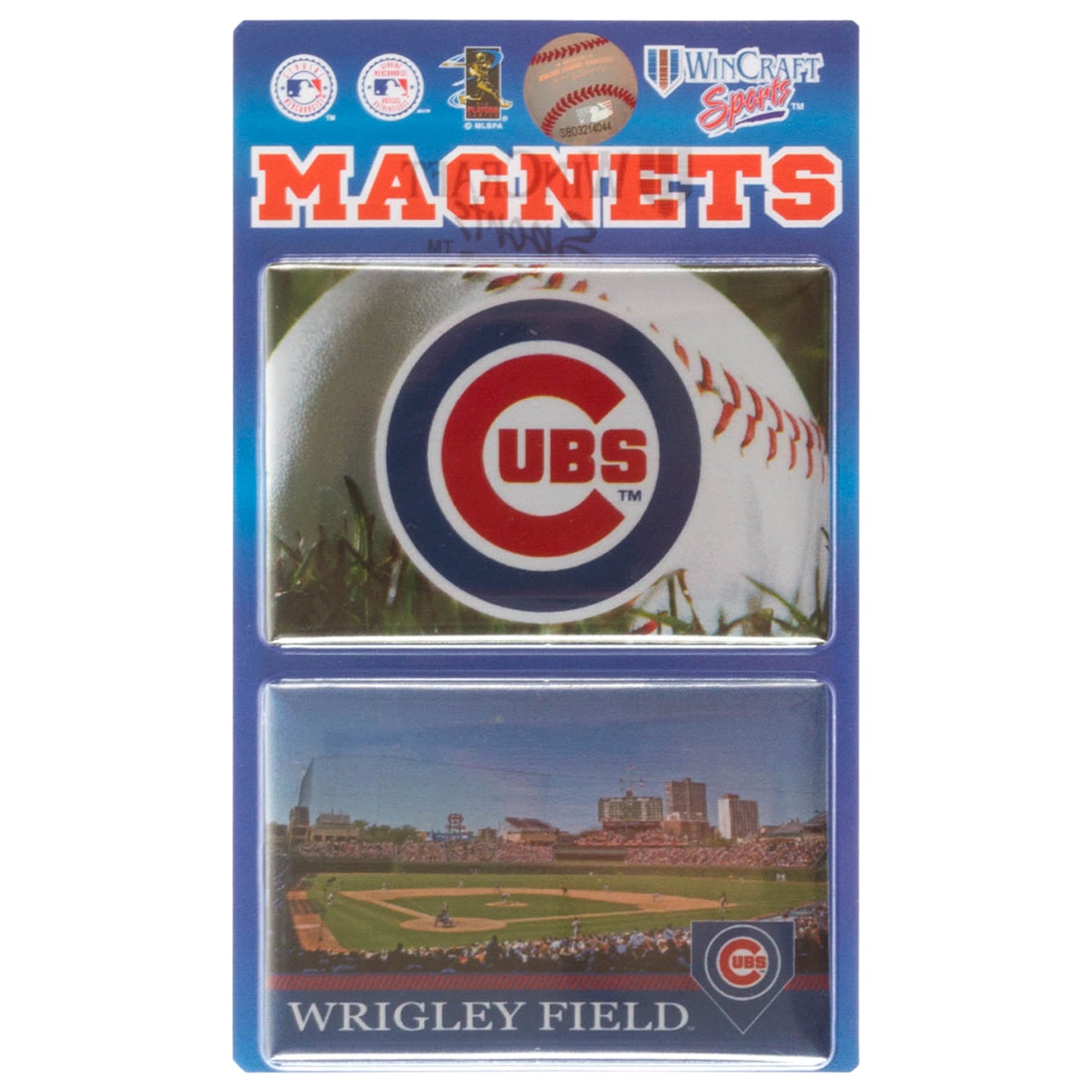 Chicago Cubs Wrigley Field & Baseball 2"x3" Magnet 2-Pack