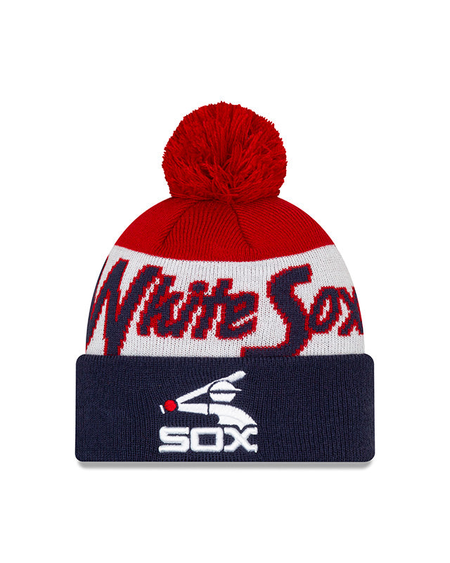 Chicago White Sox Men's Knit Script A3 w/ Pom  & Batterman Hat