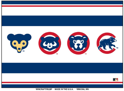 Chicago Cubs 4 logos 2x3 Magnet