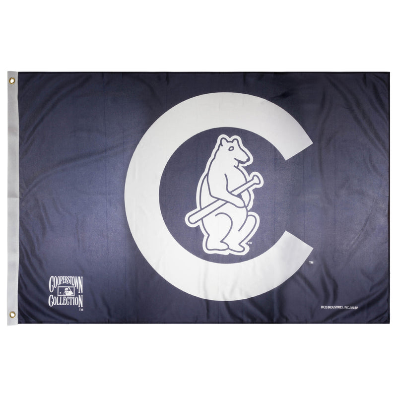 Chicago Cubs 3'x5' Navy 1914 Logo Flag