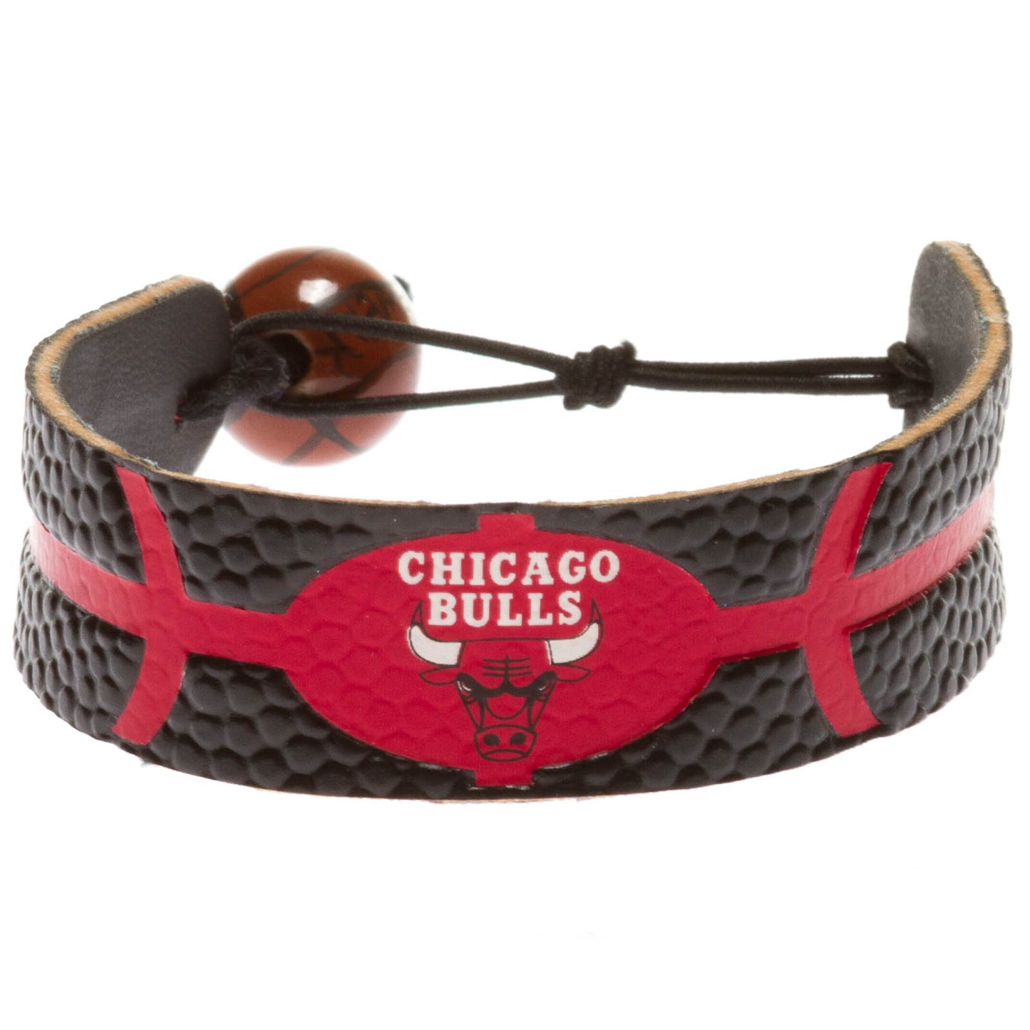 Chicago Bulls Black & Red Basketball Bracelet