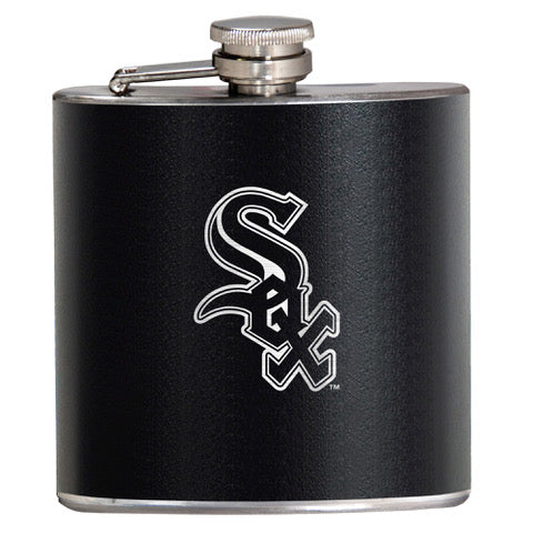 Chicago White Sox Black 6 oz Stainless Steel Flask