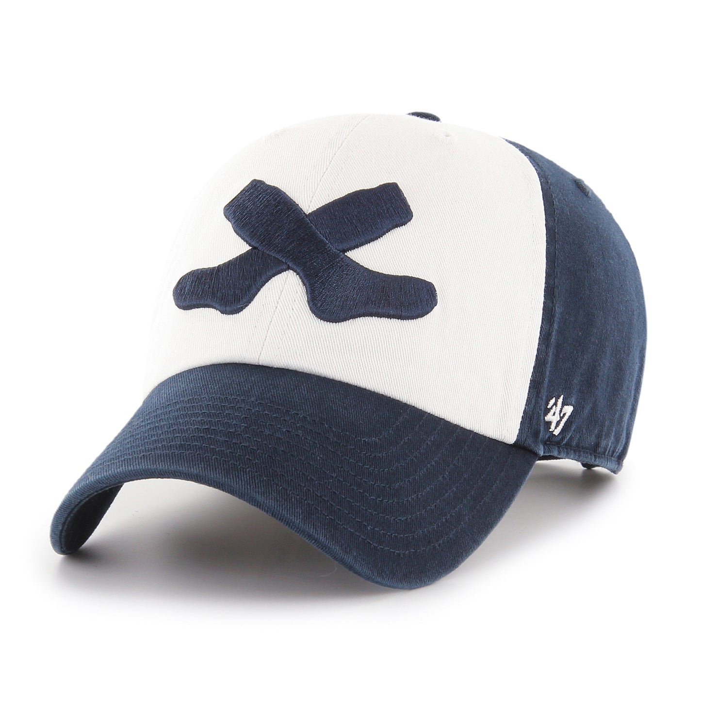 Chicago White Sox Cross Socks Log White/Navy 47' Freshman Clean Up Adjustable Hat
