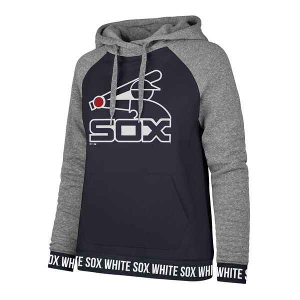 Chicago White Sox Navy Batterman Knit Trim Pullover Women's Hoodie