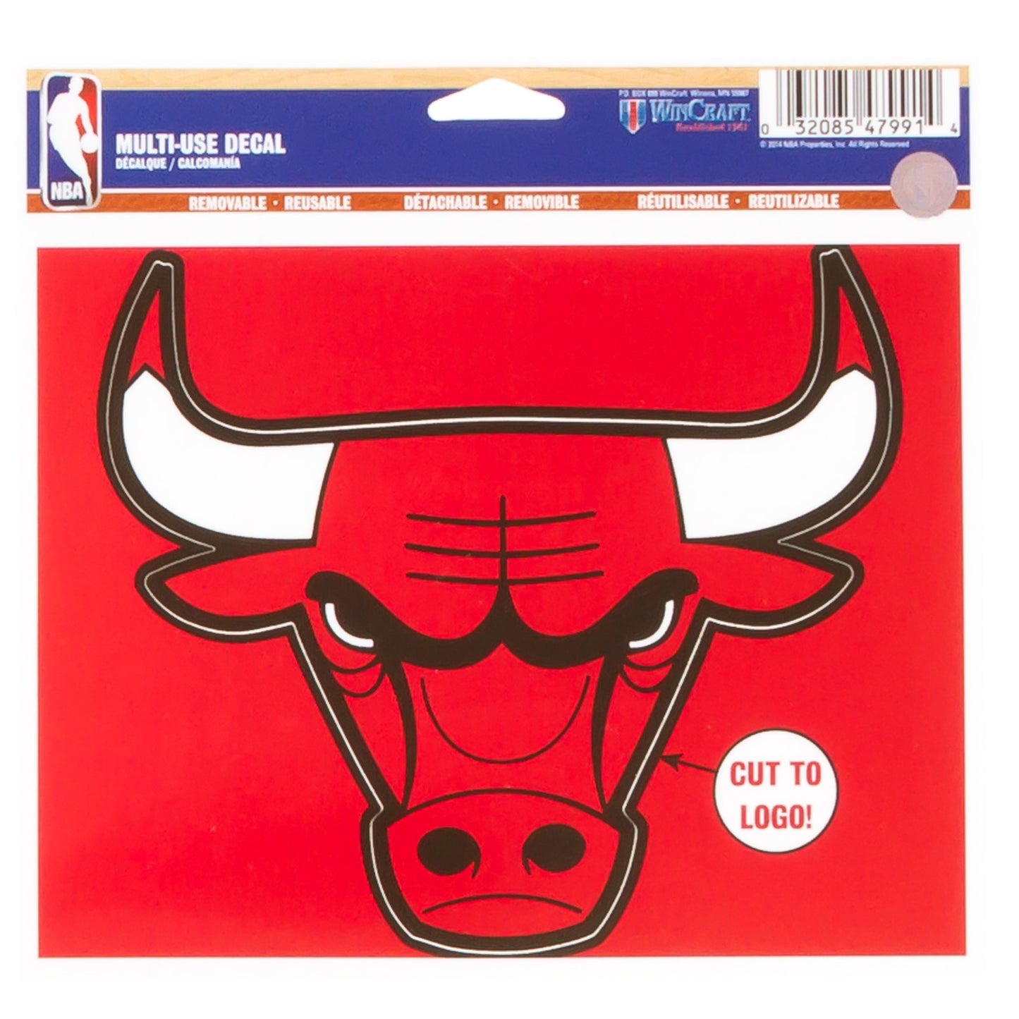 Chicago Bulls Multi-Use 4.5" x 5.75" Decal