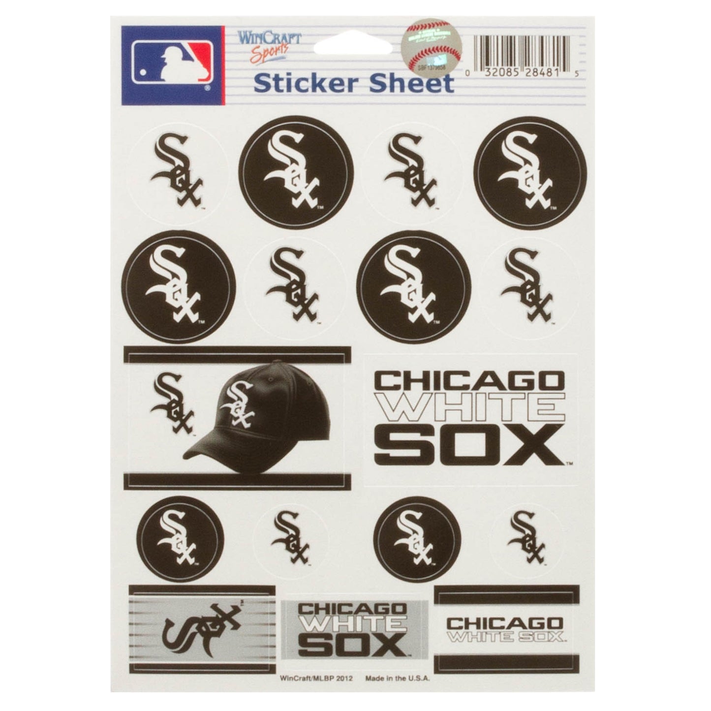 Chicago White Sox 5" x 6" Vinyl Sticker Sheet